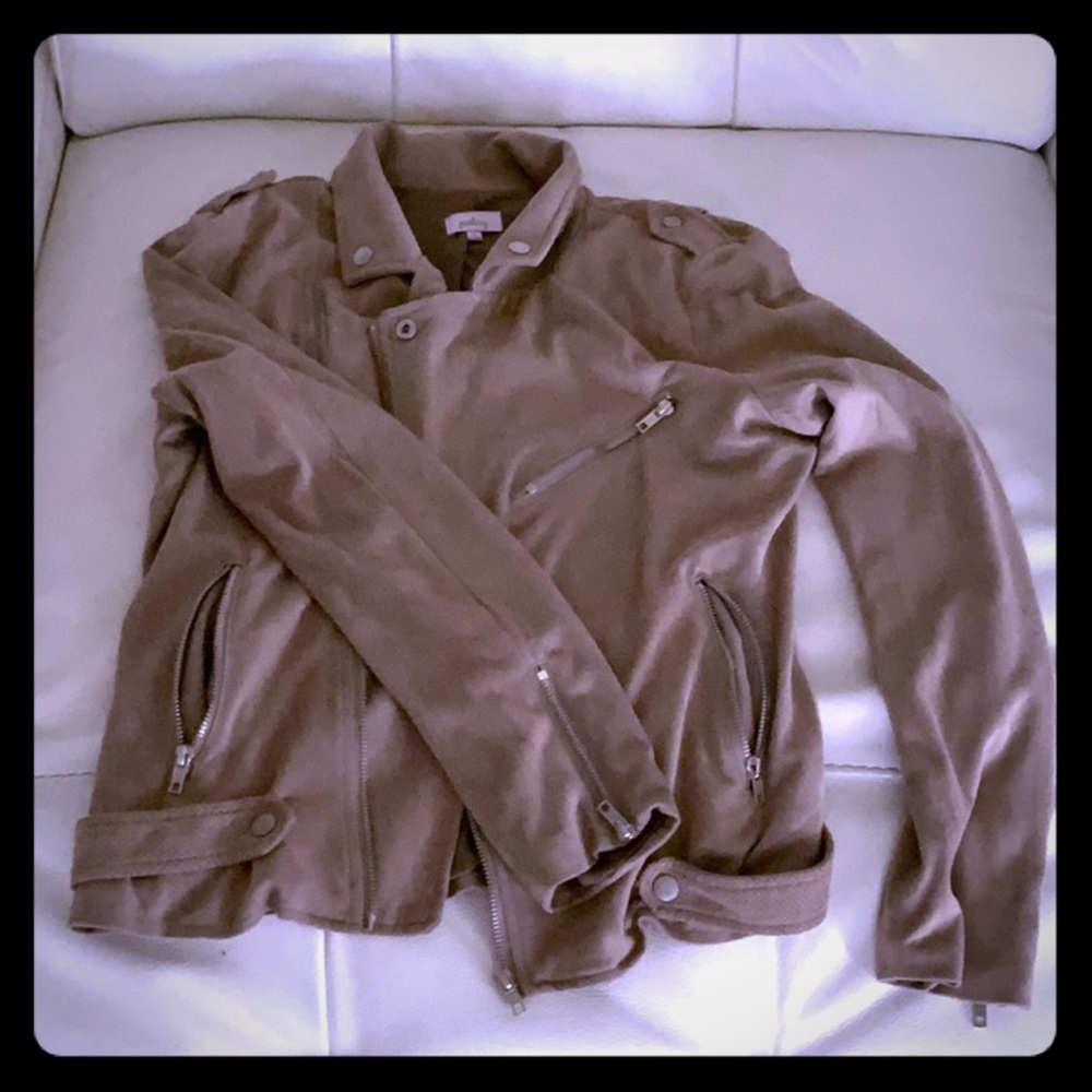 Pixley tan suede jacket women’s Small EUC